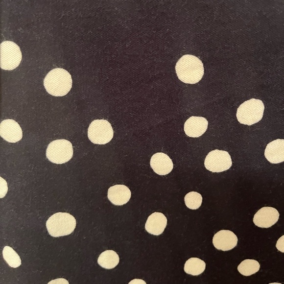 Navy Blue Charter Club Polka Dot 3/4 Blouse - Picture 2 of 4